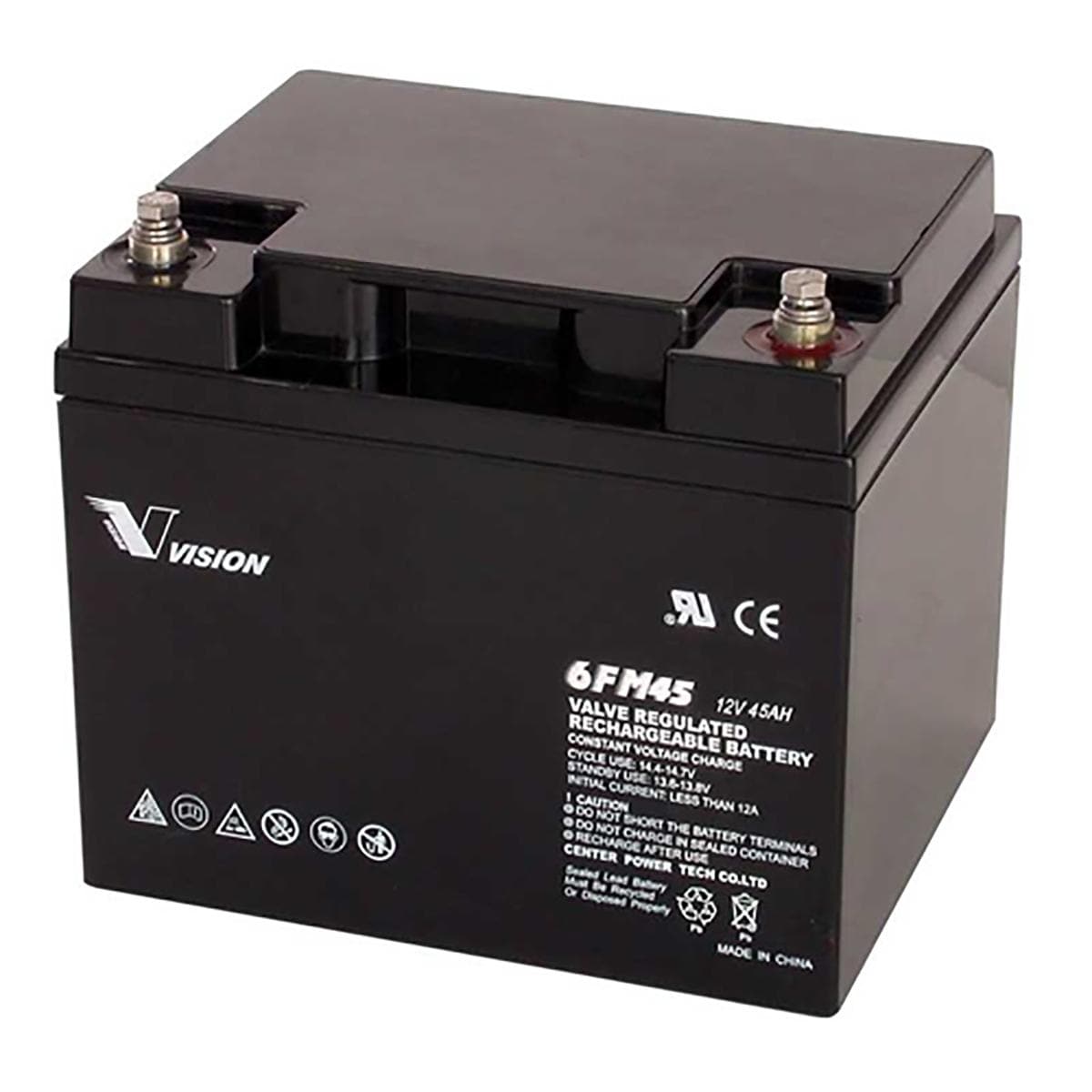 Vision 6FM45-X Battery 12v 45Ah VRLA