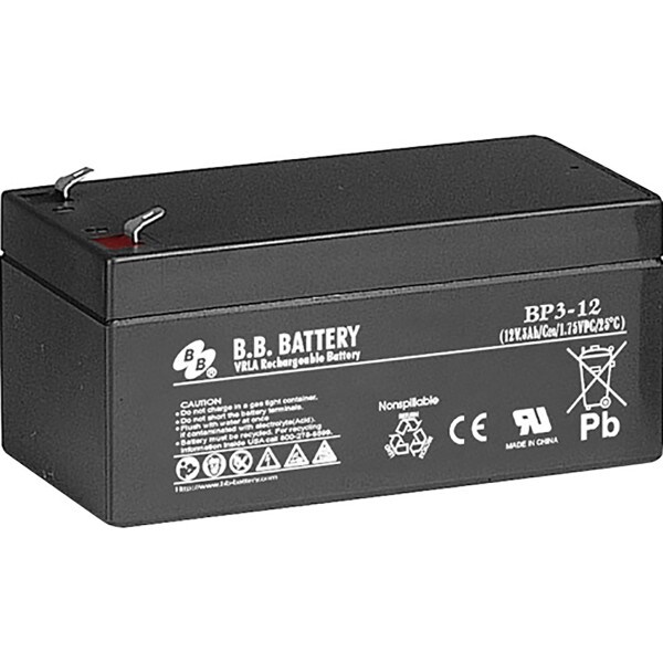 BB Battery BP3.612 Battery VRLA Rechargeable 12v 3.6Ah OSI Batteries
