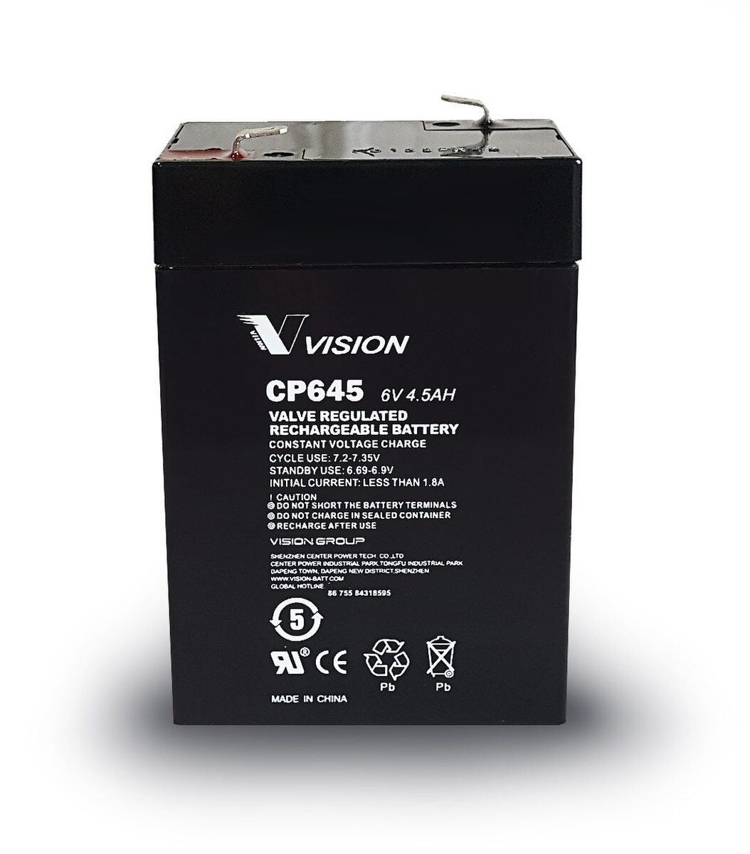 Vision CP645 Sealed Lead Acid Battery 6V 4.5Ah | OSI Batteries
