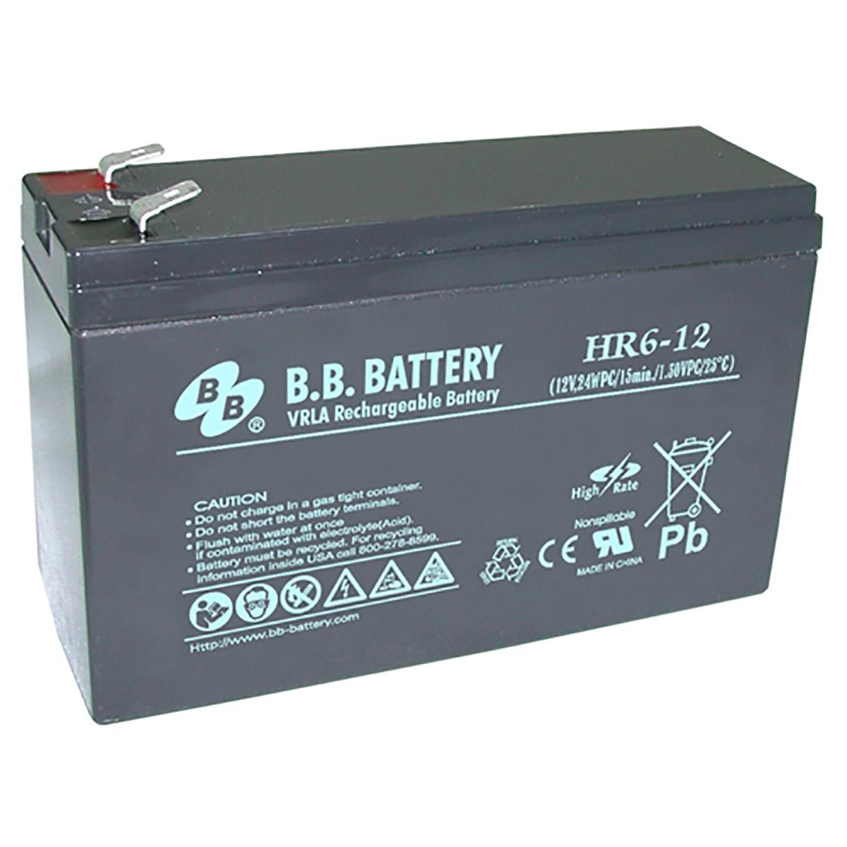 BB Battery HR612T2 Battery VRLA Rechargeable 12v 24WPC OSI Batteries