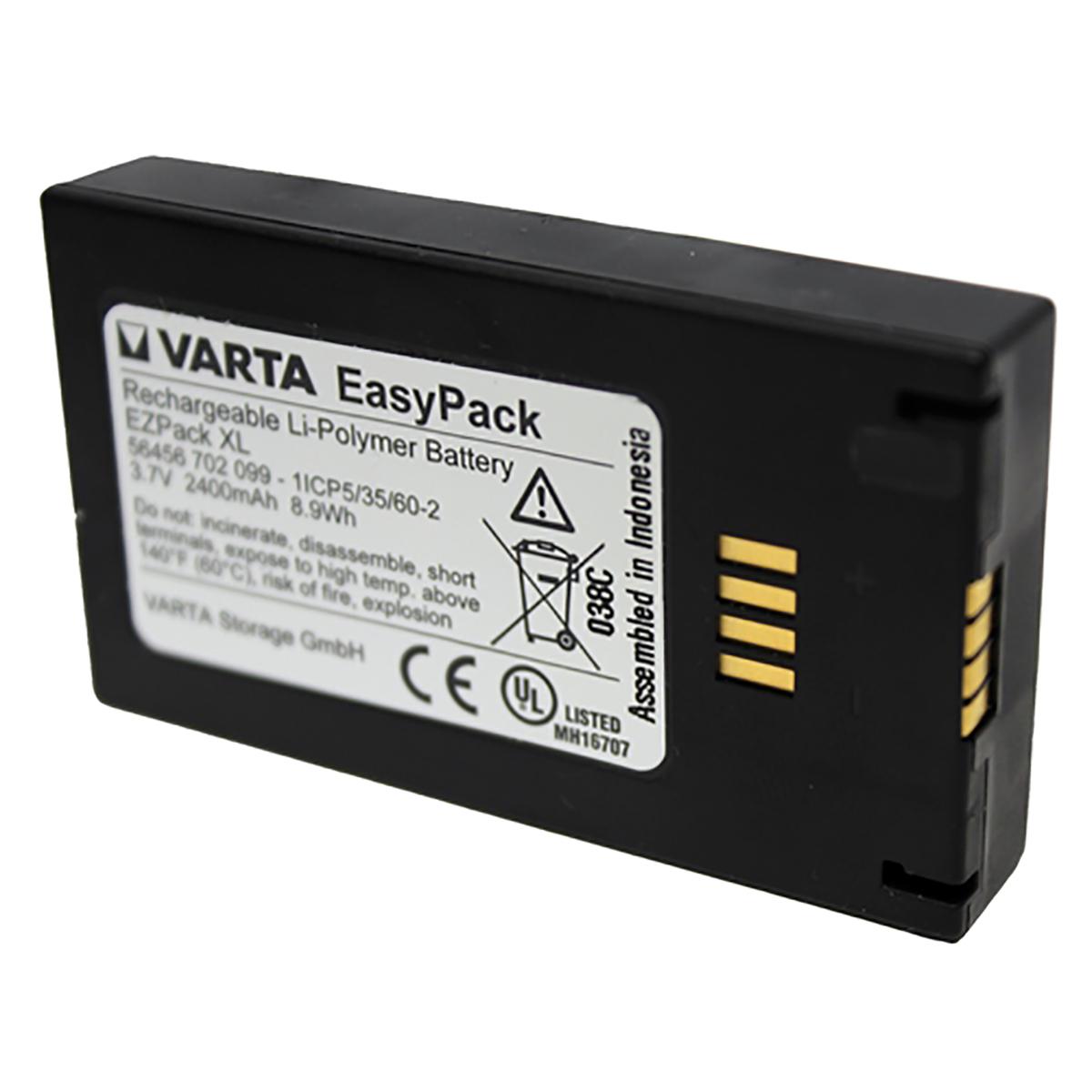 Varta EasyPack XL Battery 3.7v 2400mAh Lithium Polymer 1ICP5/35/62-2  56446702099 56456-702-099 66380712099 EasyPack 2000 EASYPACKXL  VKB66380712099 TIMM00924 PS-1005896078 VARTA-EZPACKXL