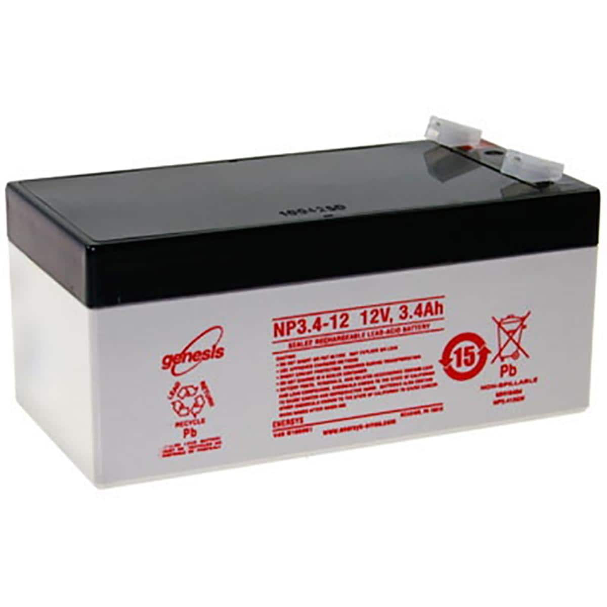 EnerSys Genesis NP3.4-12 Sealed Lead Battery 12V 3.4Ah