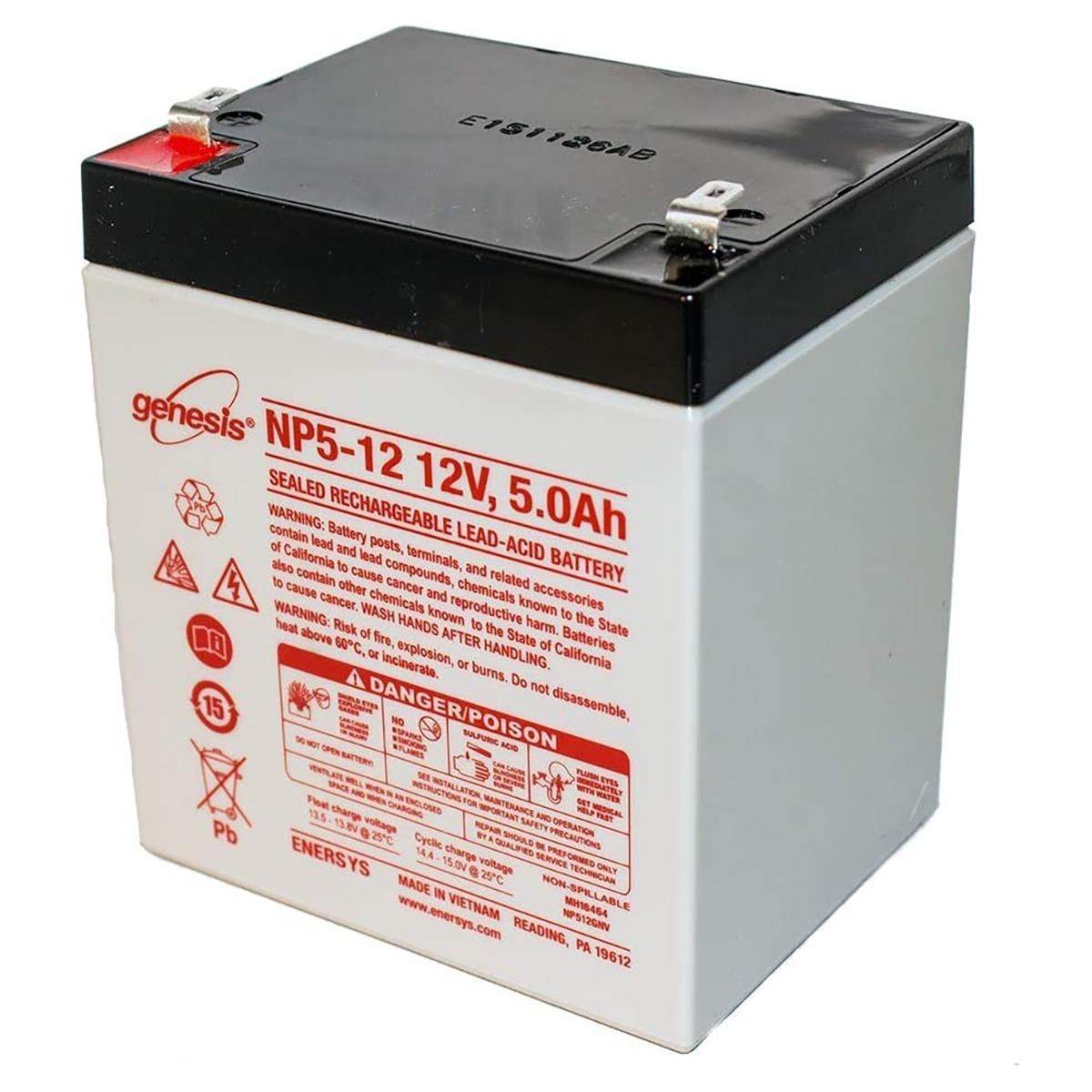 s-niino.agm　5枚 EnerSys Genesis NP5-12 Sealed Lead Battery 12V 5Ah | OSI Batteries