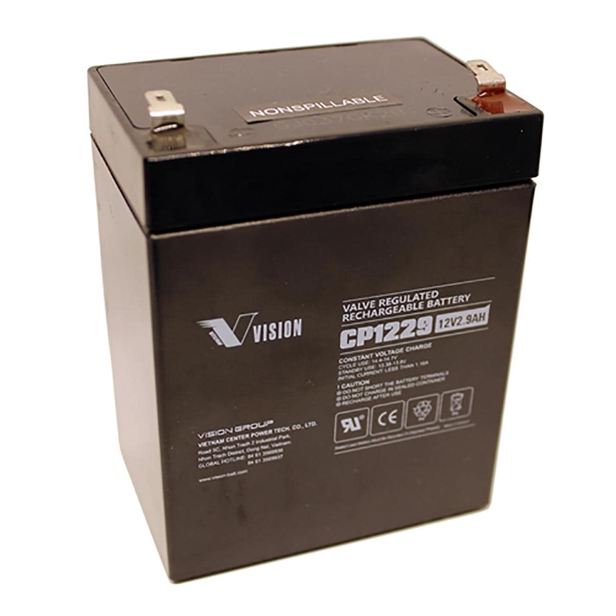 Vision CP1229 Battery 12V 2.9Ah VRLA | OSI Batteries