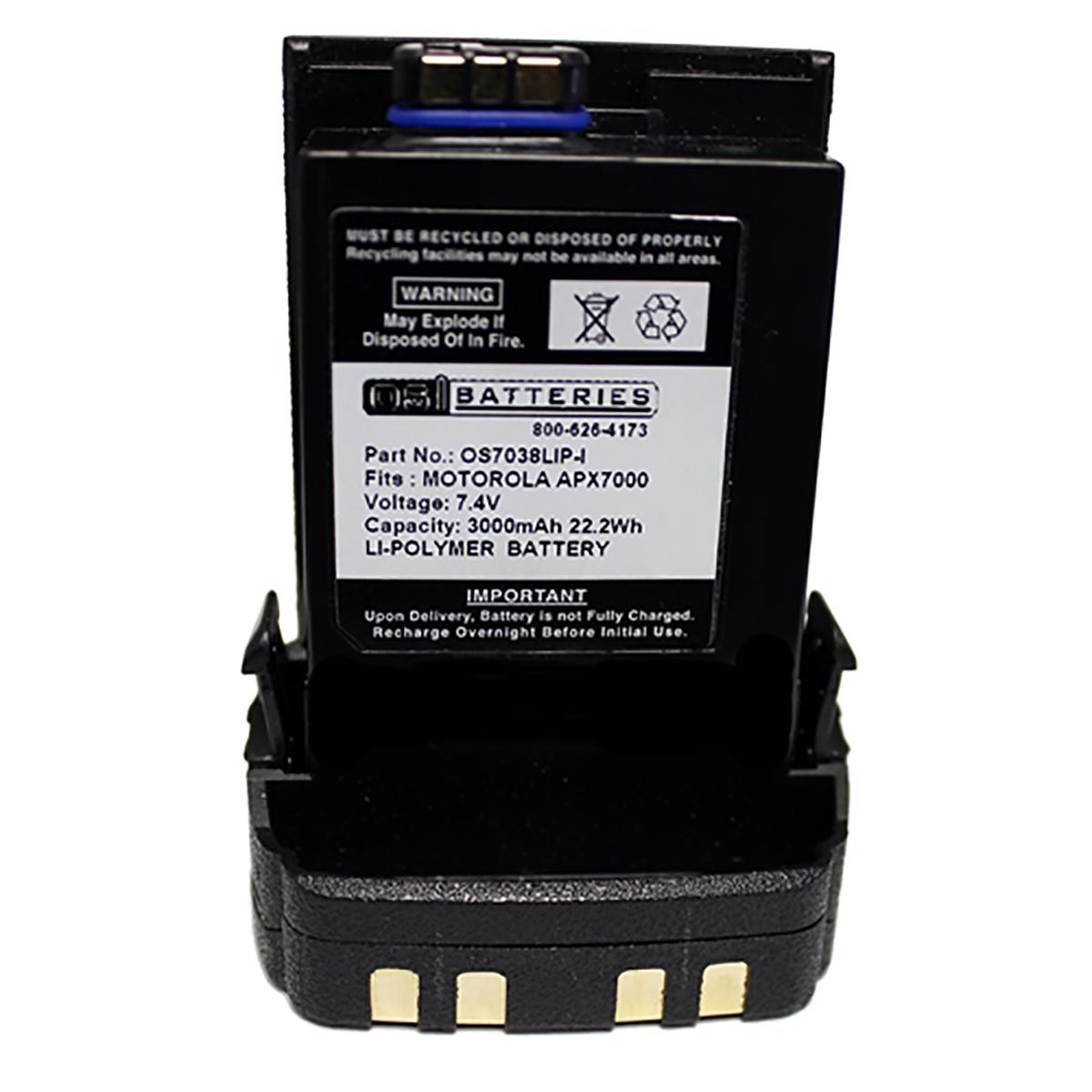 Motorola APX7000 Battery Smart Slim Lithium Polymer 3000mAh OSI Batteries