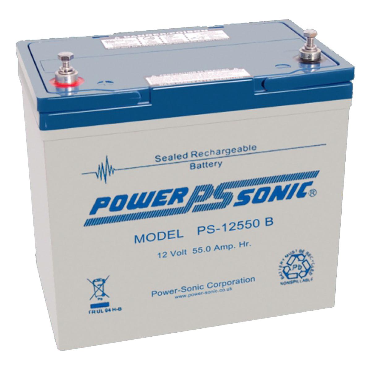 PowerSonic PS-12550B Battery 12V 55Ah Sealed Rechargeable