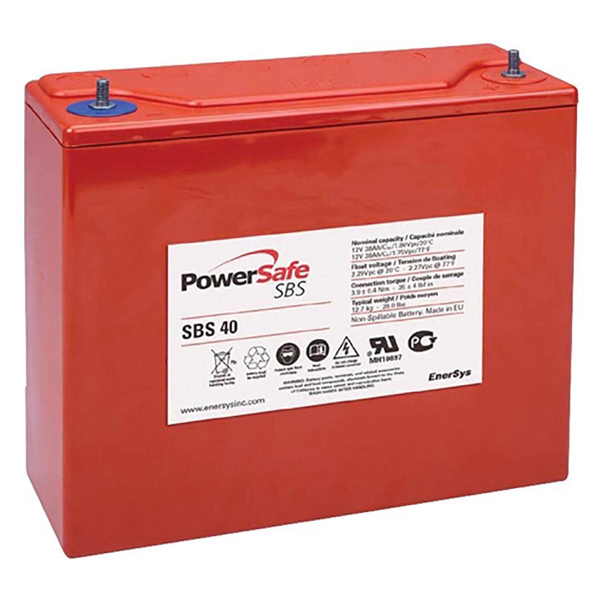 EnerSys PowerSafe SBS40 VRLA Battery 12.0v 37.0Ah OSI Batteries