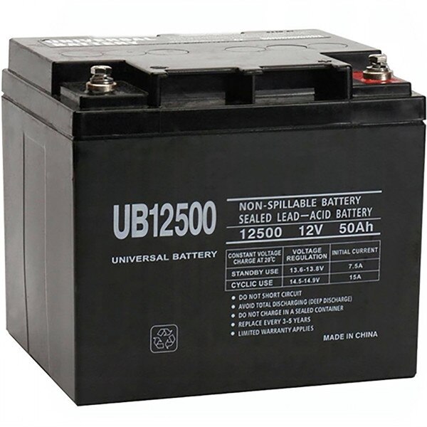 Universal UB12500I6 Battery 12v 50Ah Sealed Lead Acid OSI Batteries