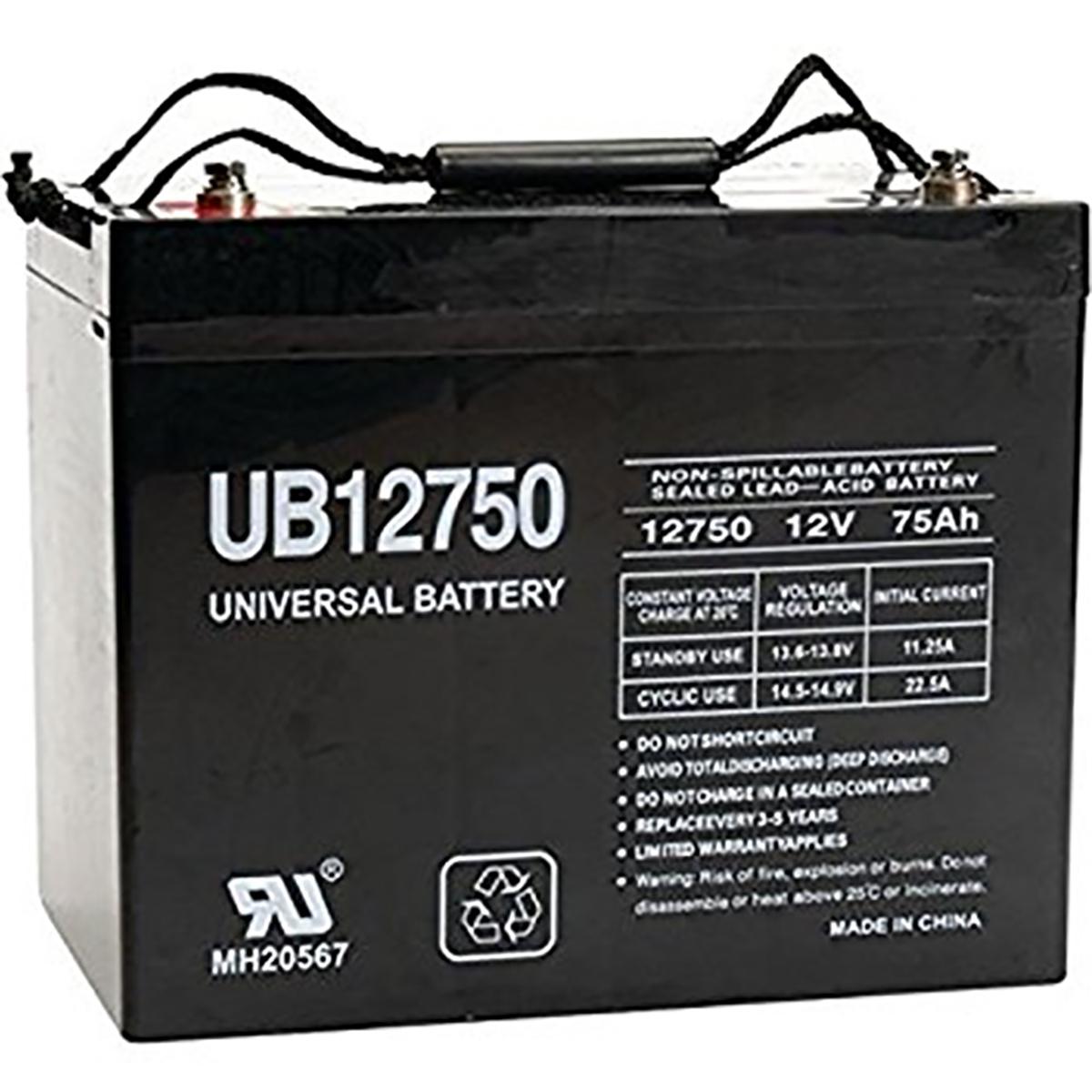 Universal UB12750I6 Battery 12v 75Ah Sealed Lead Acid OSI Batteries